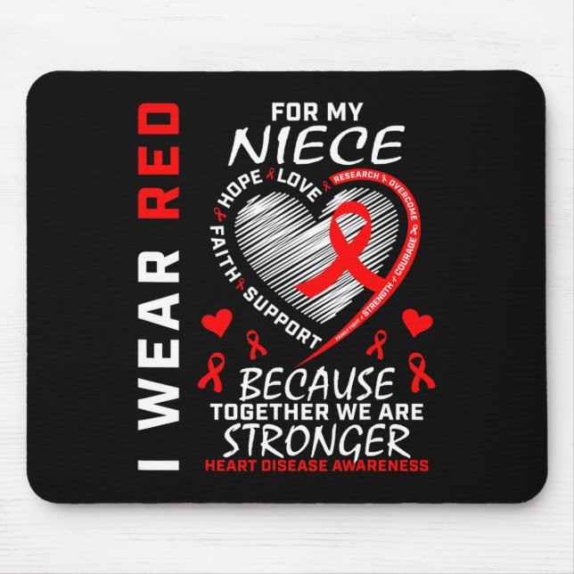 Mousepad Eu Visto Vermelho Para Minha Sobrevivência Da Doen (Frente)