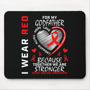 Mousepad Eu Visto Vermelho Para O Meu Padrinho Doenças Card