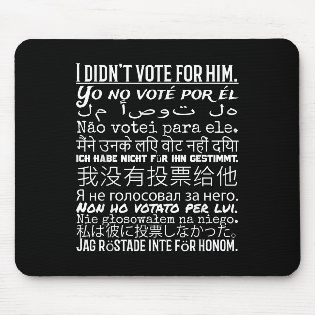 Mousepad Eu Votei A Favor Dele... (Frente)