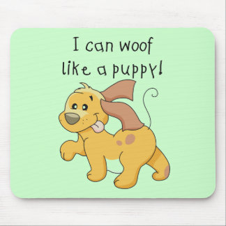 Mousepad Eu Woof gosto do camiseta e dos presentes de um fi