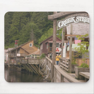 Mousepad EUA, Alasca, Ketchikan, Creek Street, centro
