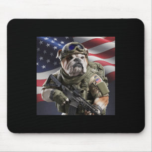 Mousepad Eua América Patriot Bull Dog As Commando