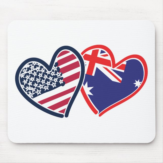 Mousepad EUA — Austrália — Amor (Frente)