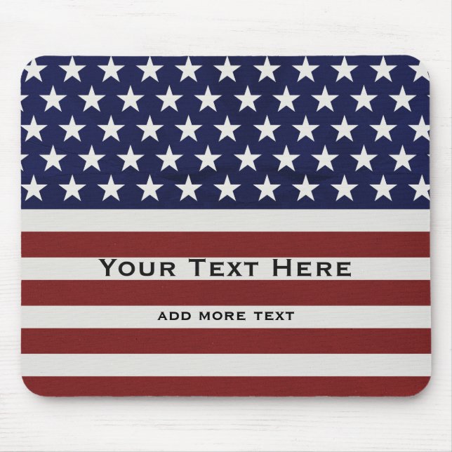 Mousepad EUA bandeira americana costume patriótico do 4 de (Frente)