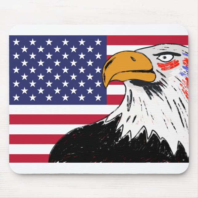 Mousepad EUA Desenho de uma águia (Frente)