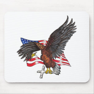 Mousepad EUA em Deus Confiamos em Águia