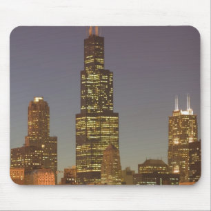 Mousepad EUA, Illinois, Chicago: Paisagem Urbana / Noite