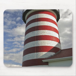 Mousepad EUA, Maine, Lubec. Farol West Quoddy Head