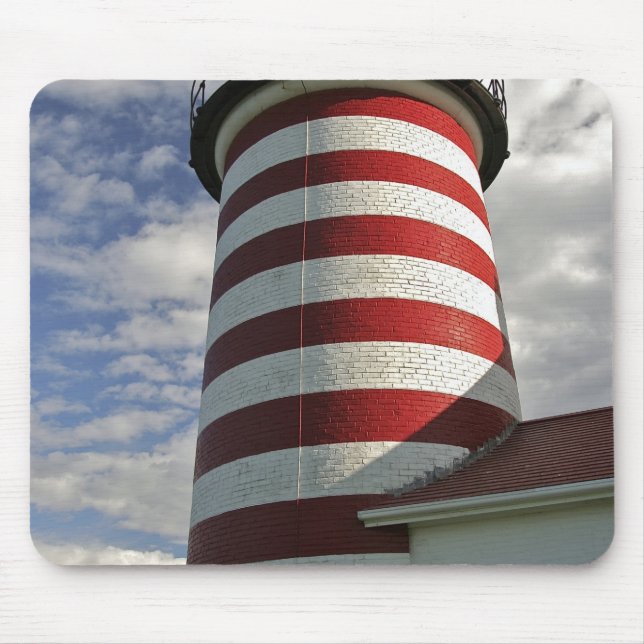 Mousepad EUA, Maine, Lubec. Farol West Quoddy Head (Frente)