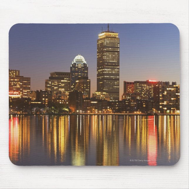 Mousepad EUA, Massachusetts, Boston skyline ao anoitecer 2 (Frente)