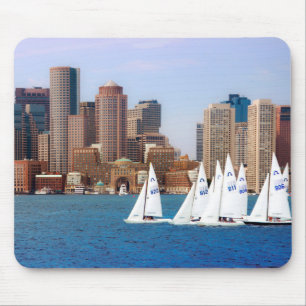 Mousepad EUA, Massachusetts. Vista panorâmica da orla de Bo