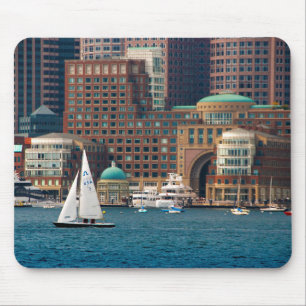 Mousepad EUA, Massachusetts. Vista panorâmica da orla de Bo