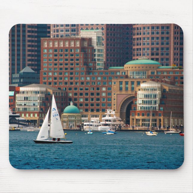 Mousepad EUA, Massachusetts. Vista panorâmica da orla de Bo (Frente)