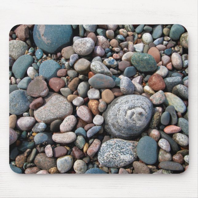 Mousepad EUA, Michigan. Seixos Polidos Na Costa (Frente)