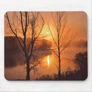 Mousepad EUA, Nova Inglaterra, Maine. Nascer do Sol de Outo