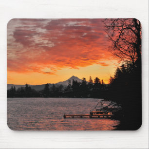 Mousepad EUA, Oregon. Blue Lake e Mt Hood ao nascer do sol