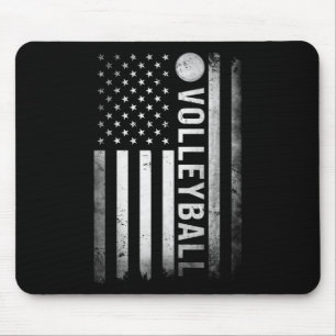 Mousepad EUA Prática de Voleibol EUA Bandeira Mulheres Amer