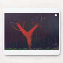 Mousepad Eucalyptus Midnight Mousepad. Impressionist art.