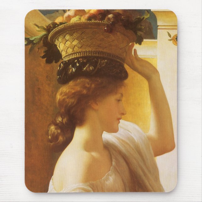 Mousepad Eucharis - Menina com uma Cesta de Frutas por Leig (Frente)