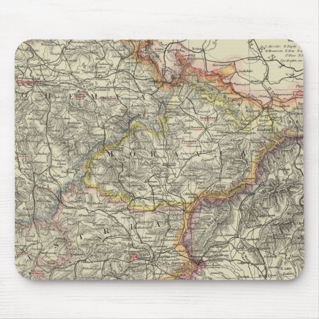 Mousepad Europa, Áustria, República Checa (Frente)