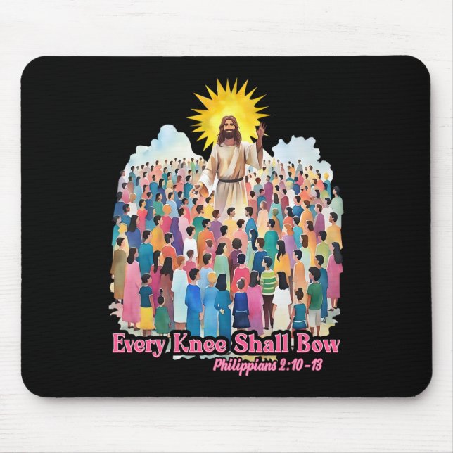 Mousepad Every Knee Shall Bow Christian Easter Day  (Frente)