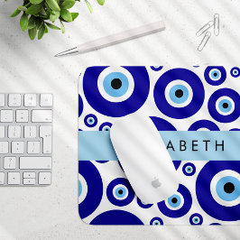 Mousepad Evil Eye, Greek Eye, Turkish Eye, Mati, Your Name