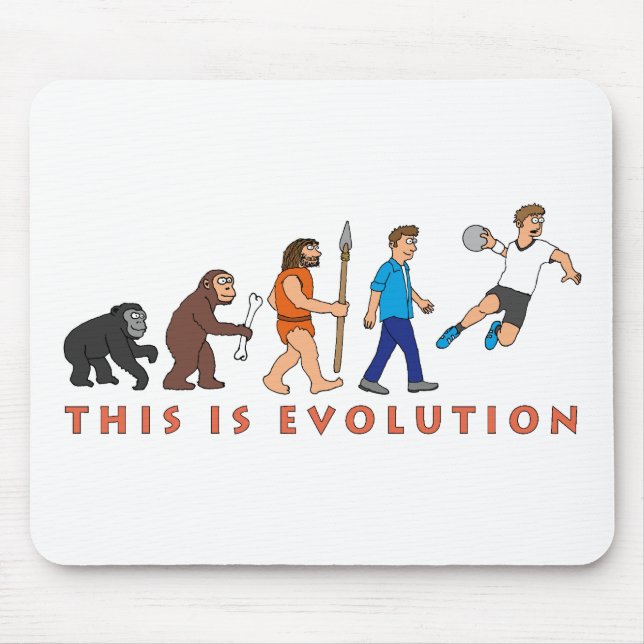Mousepad Evolução andebol banda desenhada Style (Frente)