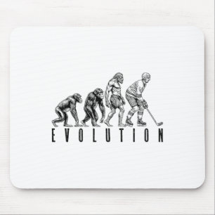 Mousepad Evolução do Jogador de Hóquei no Gelo Homem Engraç