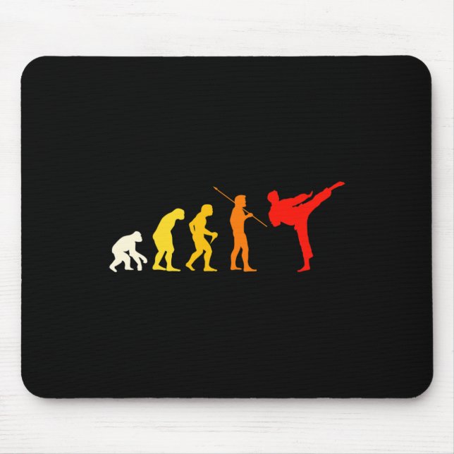 Mousepad Evolução do Karate Kung Fu Shotokan Presente Arte  (Frente)