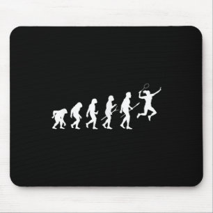 Mousepad Evolução Engraçada de uma Jogadora de Badminton Mu