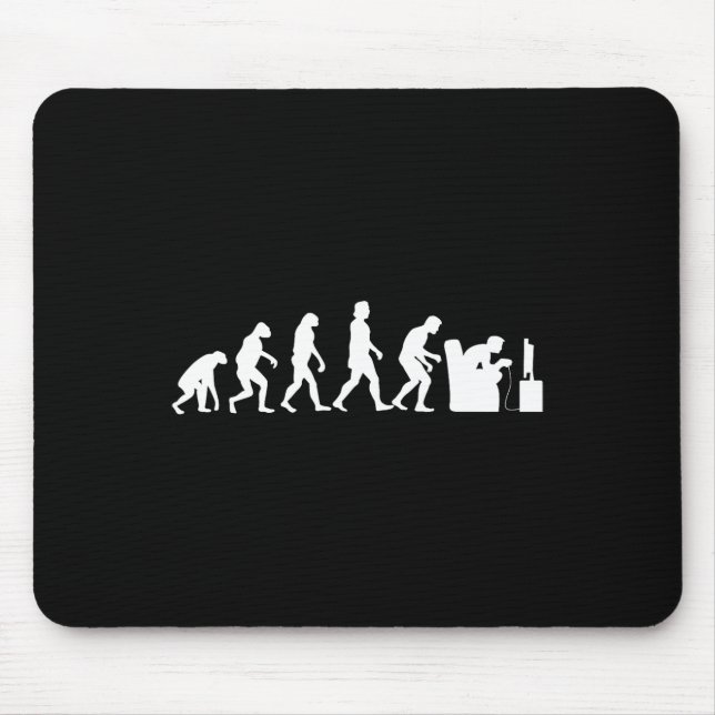 Mousepad Evolução Engraçada Retro Jogo Jogador de Vídeo Gif (Frente)
