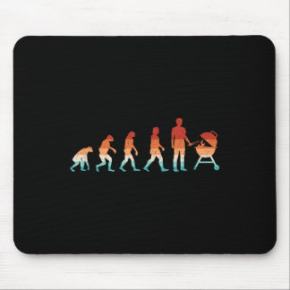 Mousepad Evolution Griling Funny Churrasco Retro Grill Barb
