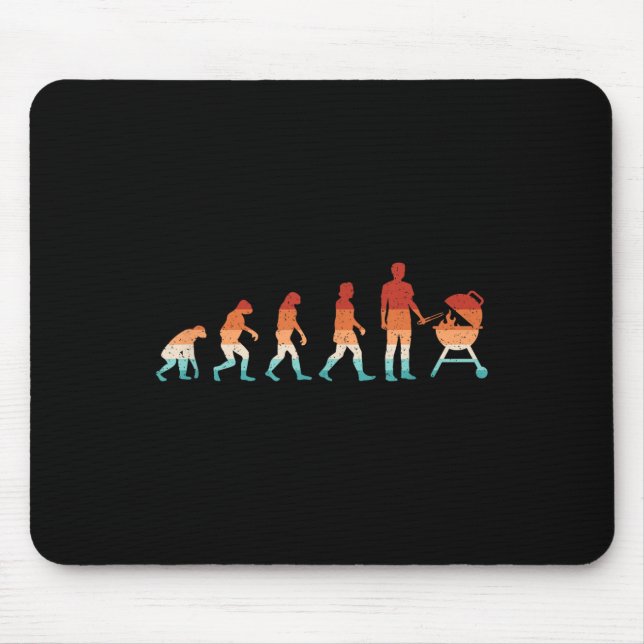 Mousepad Evolution Griling Funny Churrasco Retro Grill Barb (Frente)