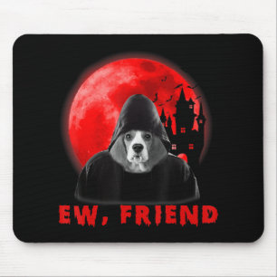 Mousepad Ew, O Amigo Beagle Dog Halloween Dog Vampire Difes