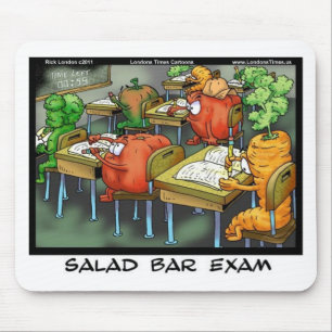 Mousepad Exame da Barra de Salada Camisetas Presentes Engra
