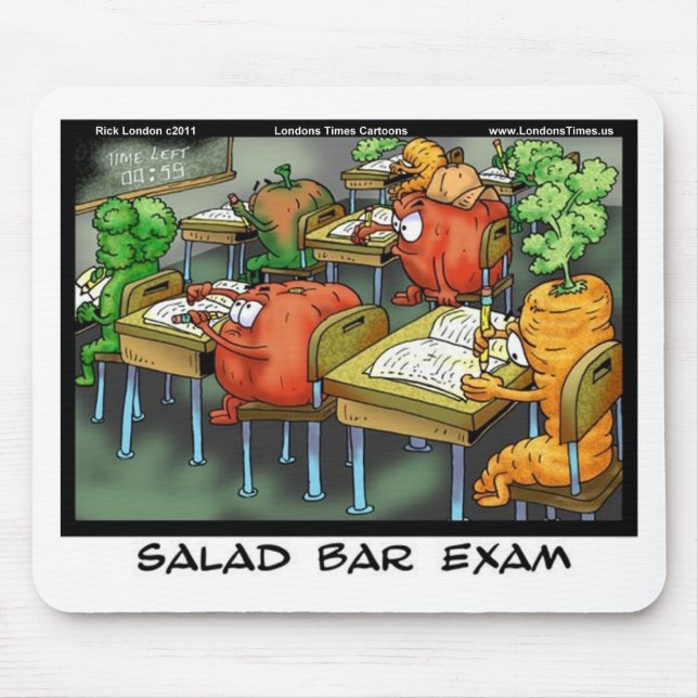 Mousepad Exame da Barra de Salada Camisetas Presentes Engra (Frente)