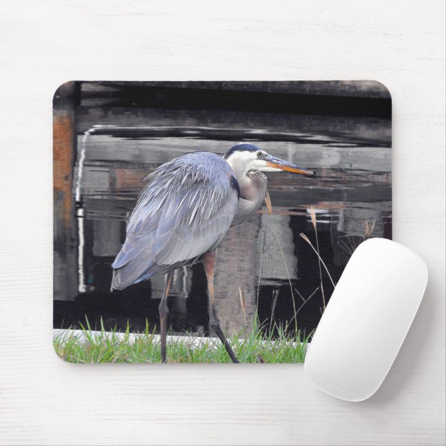 Mousepad Excelente Azul Heron Esperando (Com mouse)