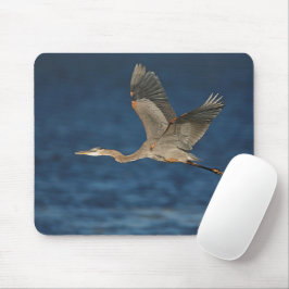Mousepad Excelente Azul Heron no Pad do Rato de Voo