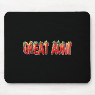 Mousepad Excelente de morango Tia Festa de aniversário