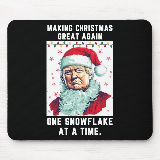 Mousepad Excelente De Natal Fazer Novamente Um Floco De Nev (Frente)