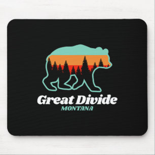 Mousepad Excelente Divide Montana Esquiando Snowboard Bear