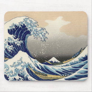 Mousepad Excelente Onda Náutica de Kanagawa do Monte Fuji 