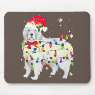 Mousepad Excelente Pirenéus Cachorros Cachorro Natal Luz Xm