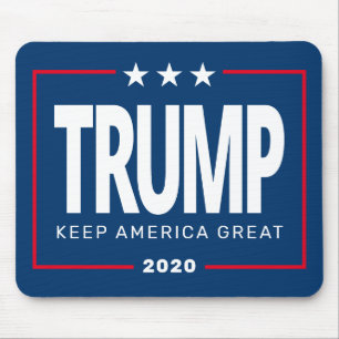 Mousepad Excelente Trump 2020 Keep America - vermelho azul
