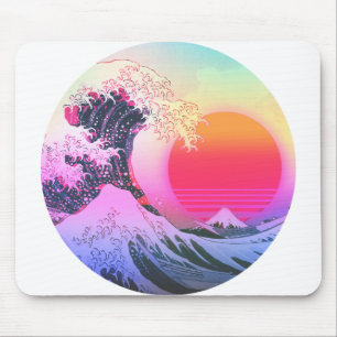Mousepad Excelente Wave Kanagawa Vaporwave Aestética