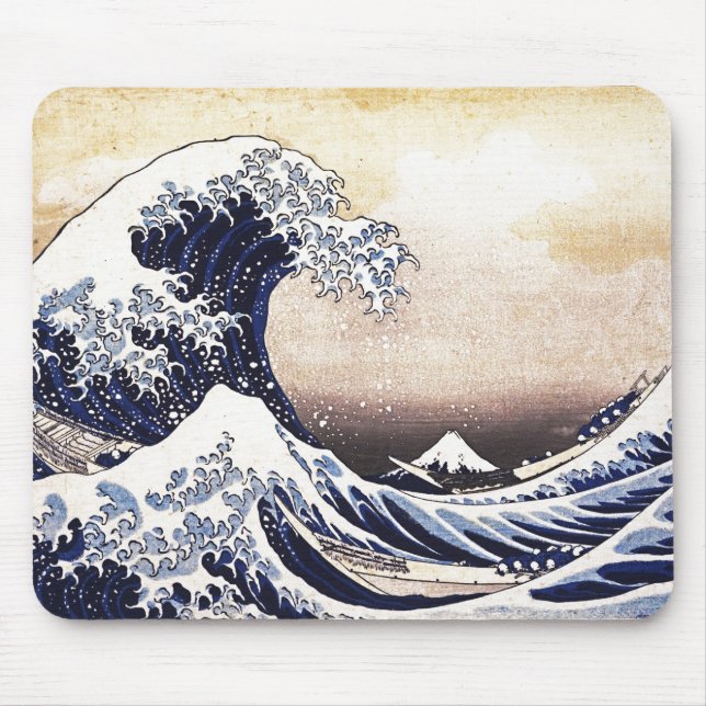 Mousepad Excelente Wave Off Kanagawa Japonês Woodblock Impr (Frente)