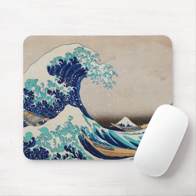 Mousepad "Excelente Wave" Vintage Arte Japonesa (Com mouse)