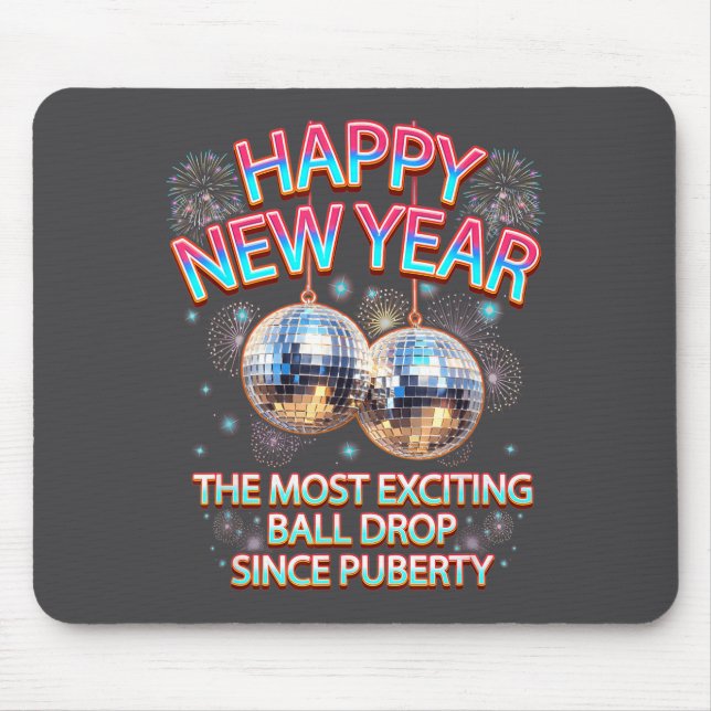 Mousepad Exciting Ball Drop Since-puberty Happy New Year Di (Frente)