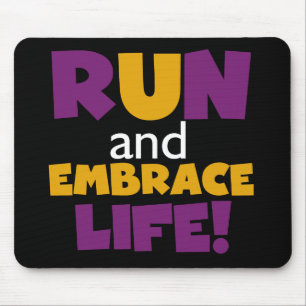 Mousepad Executar Embrace Life Purple Yellow
