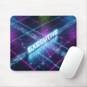 Mousepad Executivo Cyberpunk Grade Azul Neon Brilhante